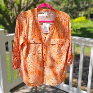 Orange & Gold Blouse